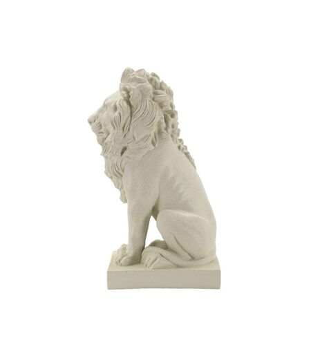 Statuette Déco Lion Stons 40cm Crème