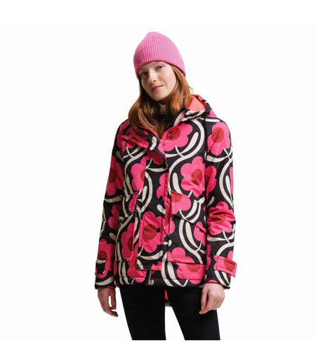 Womens/ladies Orla Kiely Swing Floral Waterproof Jacket Apple Blossom Pink Regatta