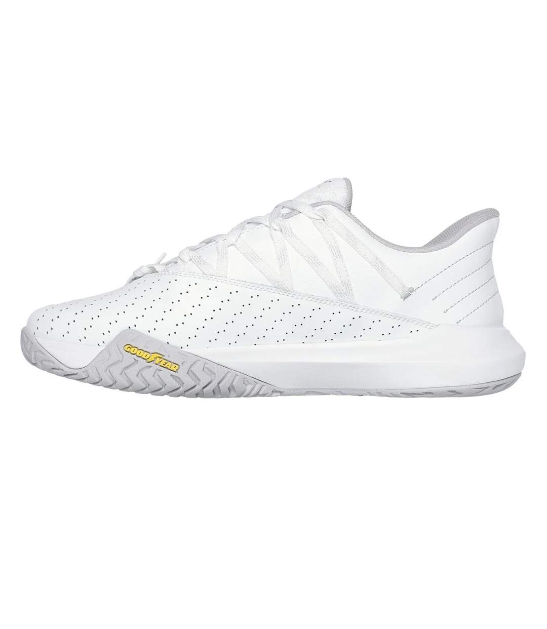 Mens Viper Court Rally Leather Trainers White Skechers-2