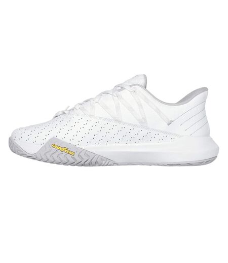 Mens Viper Court Rally Leather Trainers White Skechers