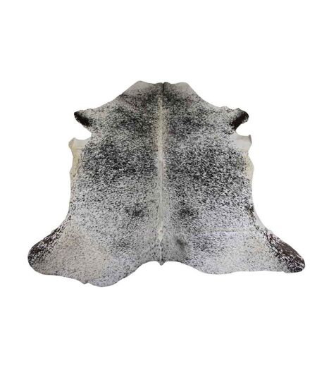 Tapis Déco Peau de Vache 195x230cm Gris & Blanc