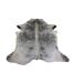 Tapis Déco Peau de Vache 195x230cm Gris & Blanc-1