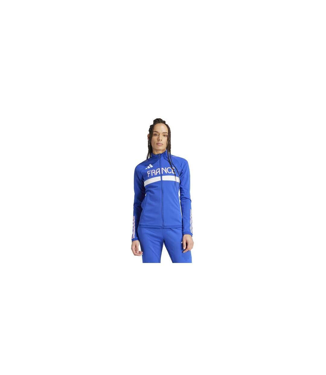 Veste De Survêtement Motif/style France Femme Bleu Vif Adidas-1