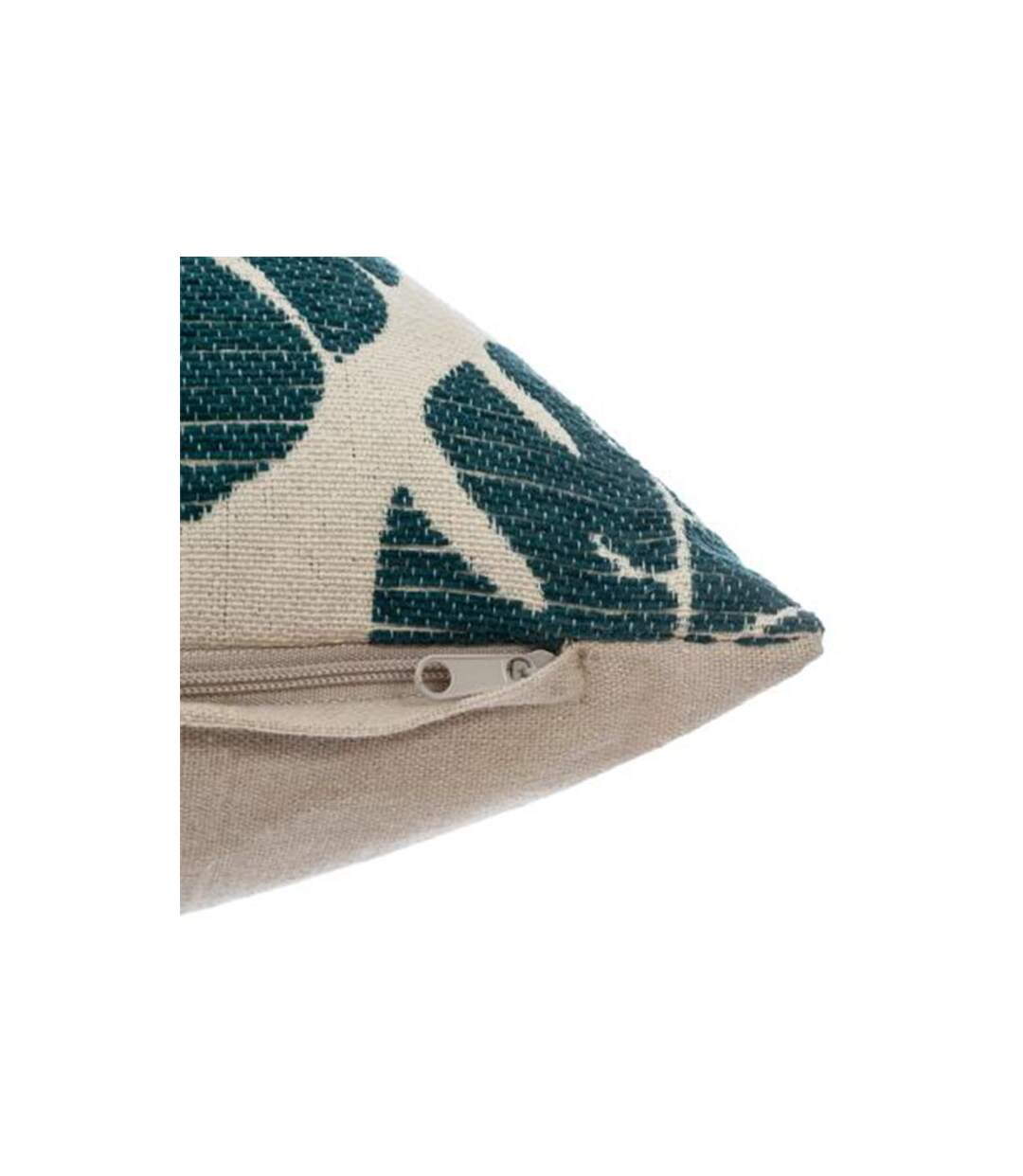 Housse de Coussin Chen Feuil 40x40cm Vert-3