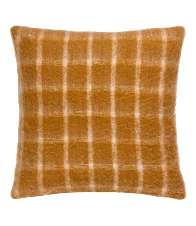 Yard Yarrow Faux Mohair Checked Throw Pillow Cover (Ginger) (45cm x 45cm) - UTRV3230