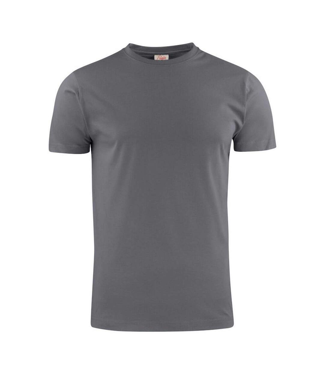 Mens Heavier Pro T-shirt Steel Grey Printer-1