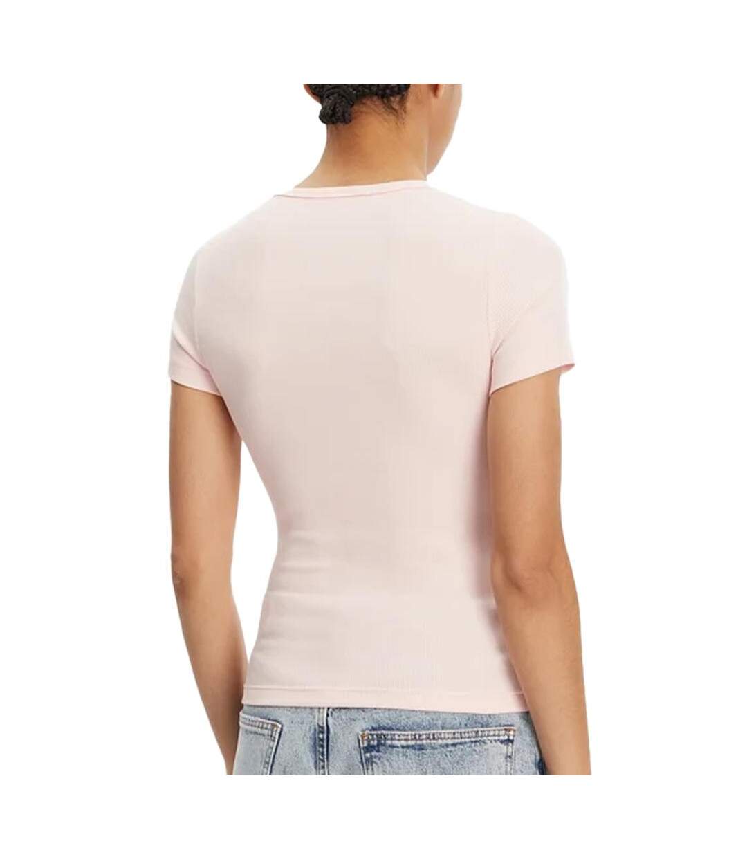T-Shirt rose femme tommy hilfiger badge - l-3