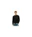 Mens Badge Knitted Crew Neck Sweatshirt Black Tommy Jeans-1