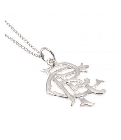 Rangers FC Sterling Silver Pendant and Chain (Silver) (One Size) - UTTA5135