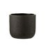 Cache-Pot Design Rugueux 25cm Noir