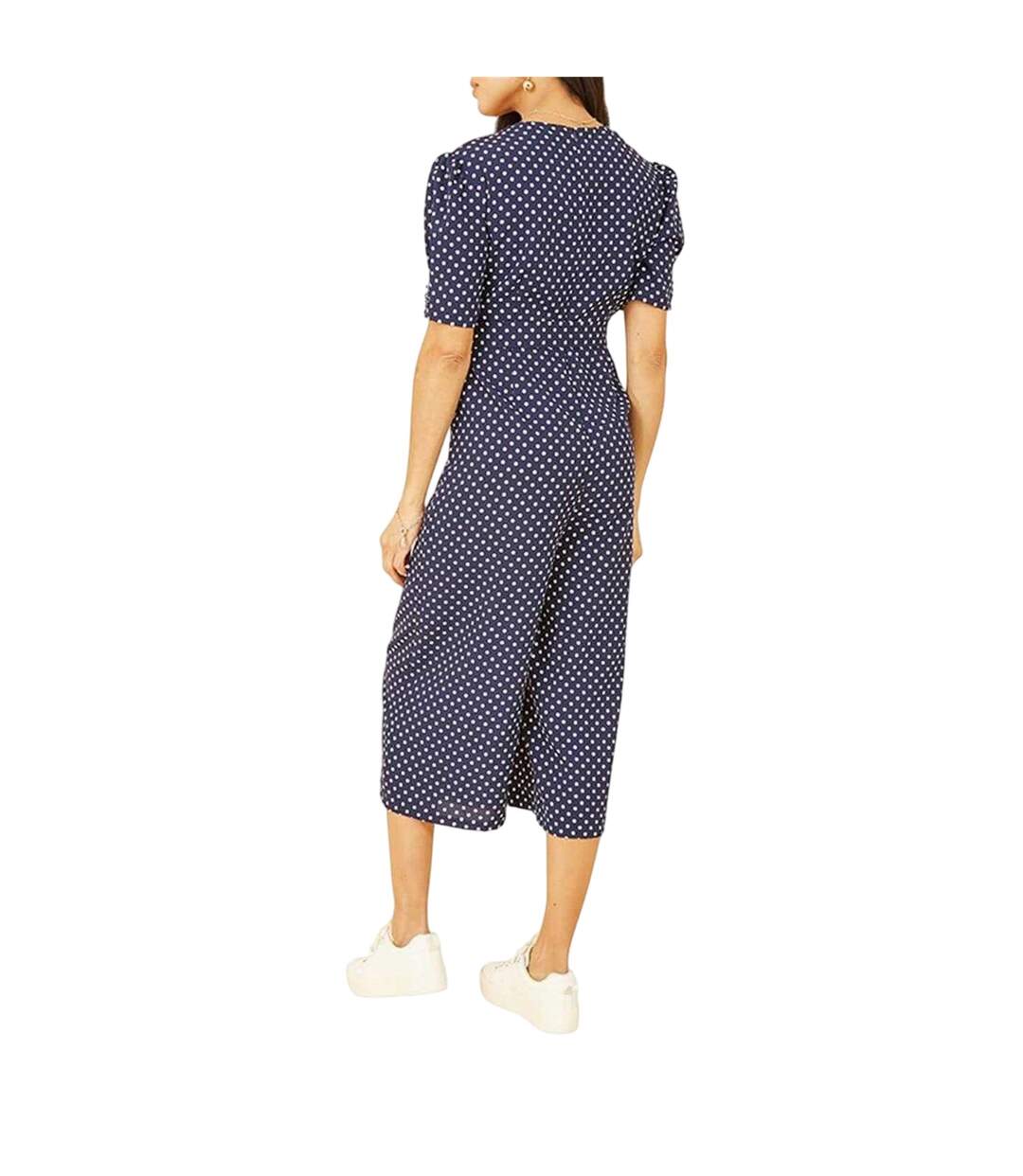 Combinaison Motif/style À Pois Femme Bleu Marine Yumi-4