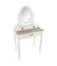 Coiffeuse design bois Chrysa - L. 74 x H. 135 cm - Blanc-1