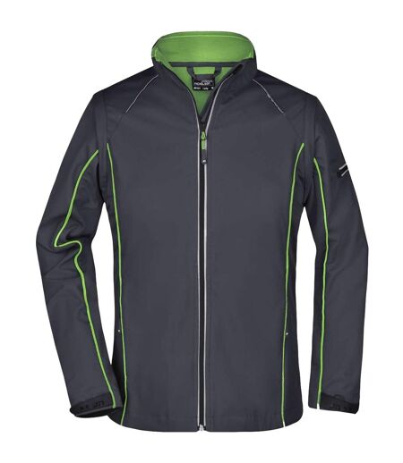 Veste Softshell Femme Gris Foncé Vert James And Nicholson