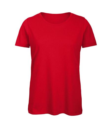 B&C Womens/Ladies Favourite Organic Cotton Crew T-Shirt (Red)