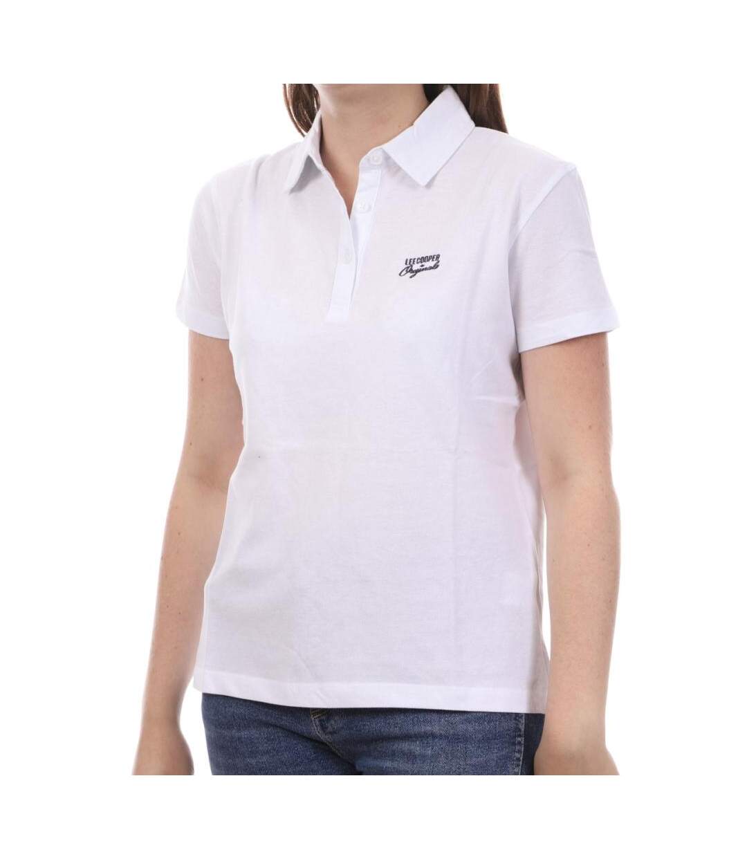 Polo Blanc Femme Lee cooper Omara - XS-1