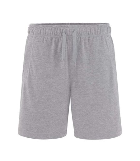 Comfy Co Mens Elasticated Lounge Shorts (Heather Grey)