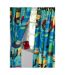 Construction Time Lined Curtains (Pack of 2) (Blue/Multicolored) (168cm x 138cm)