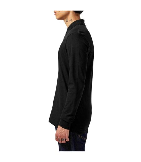 Mens Passerby Logo Long-sleeved Polo Shirt Black Boss
