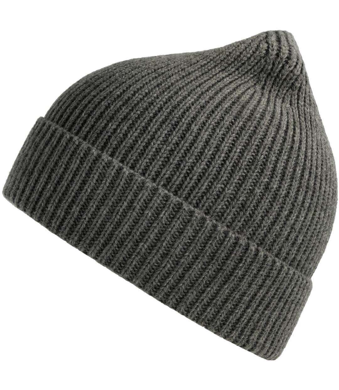 Unisex adult andy recycled polyester beanie dark grey melange Atlantis-3