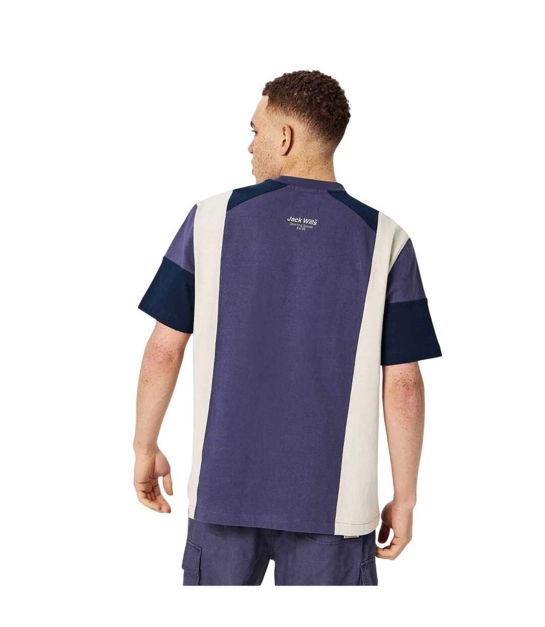 T-shirt Motif/style Blocs De Couleurs Homme Encre Bleue Jack Wills-3