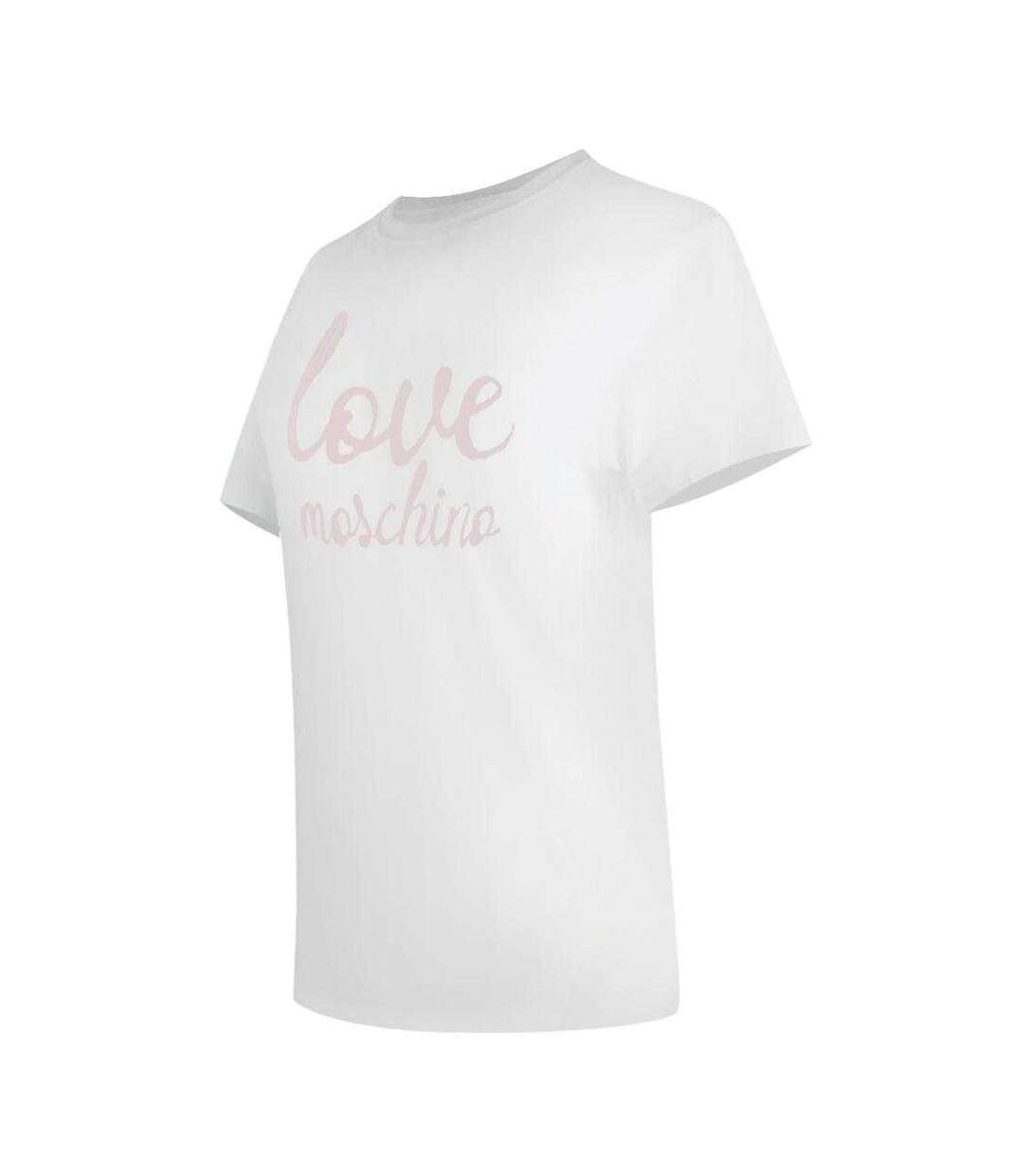 Womens/ladies Love Logo Cotton Casual T-shirt White Love Moschino-3