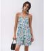Combinaison short fleurie femme à  fines bretelles - Tendance et rafraichissante-4