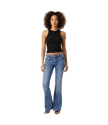 Womens/ladies Denim Bootcut Jeans Blue The Ragged Priest