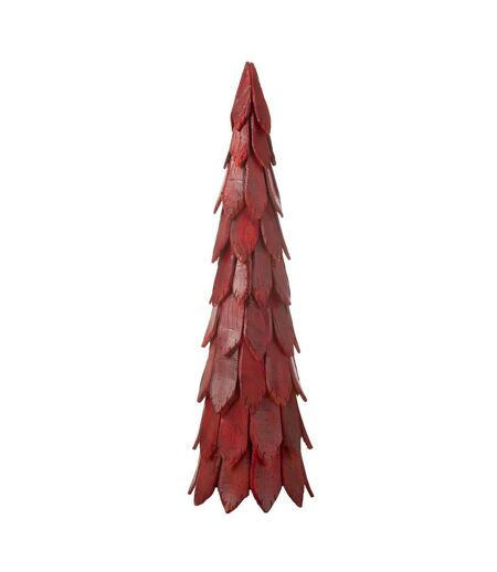 Sapin de Noël en Bois Pieces 120cm Rouge