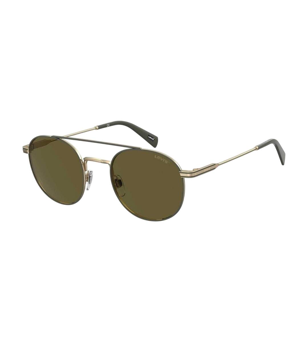 Unisex Adult Round Frame Beach Sunglasses One Size Gold Levis-1