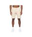 Mens Blansmoore Elasticated Regular Casual Shorts Light Stone Crosshatch-2