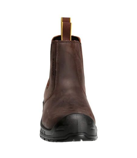 Unisex Adult Footwear Originals Leather Safety Boots Dark Brown Black Mascot