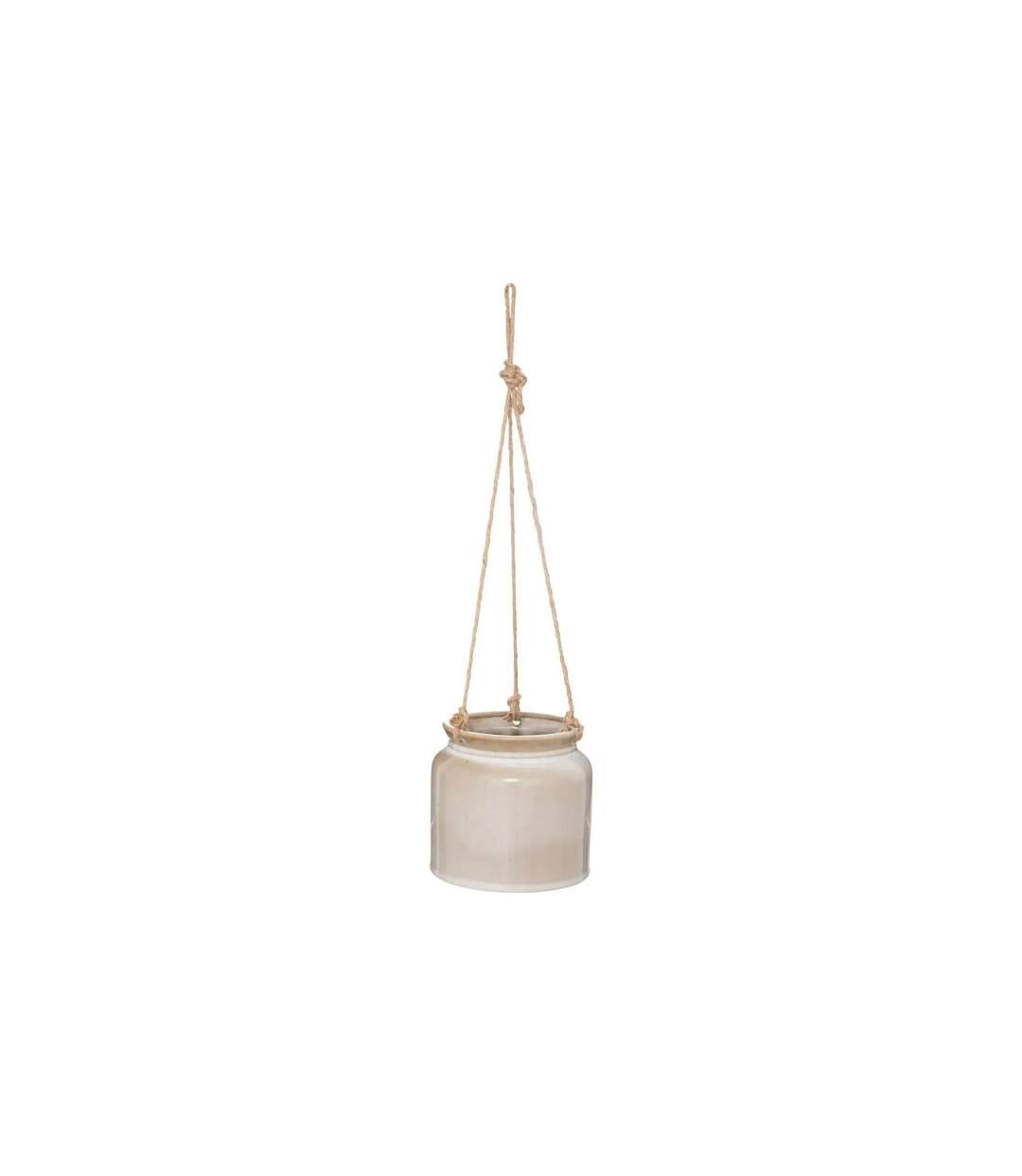 Cache-Pot Suspendu Bota 14cm Blanc & Naturel