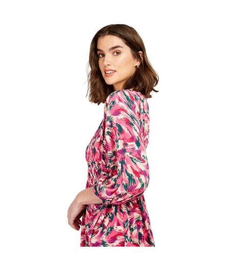 Womens/ladies Floral Maxi Dress Multicoloured Little Mistress