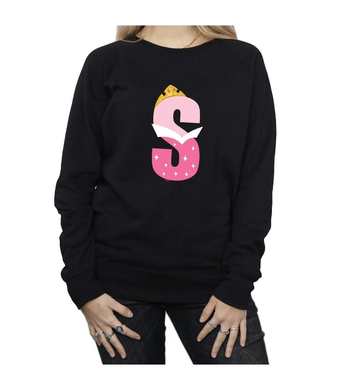 Disney Sweat-shirt Womens/Ladies Alphabet S Is For Sleeping Beauty (Noir) - UTBI32804-3