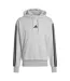 Mens 3 Stripes Hoodie Medium Heather Grey Adidas-2