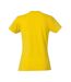 Womens/ladies Plain T-shirt Lemon Clique-2
