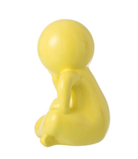 Statuette Déco Unie Marcel 35cm Jaune
