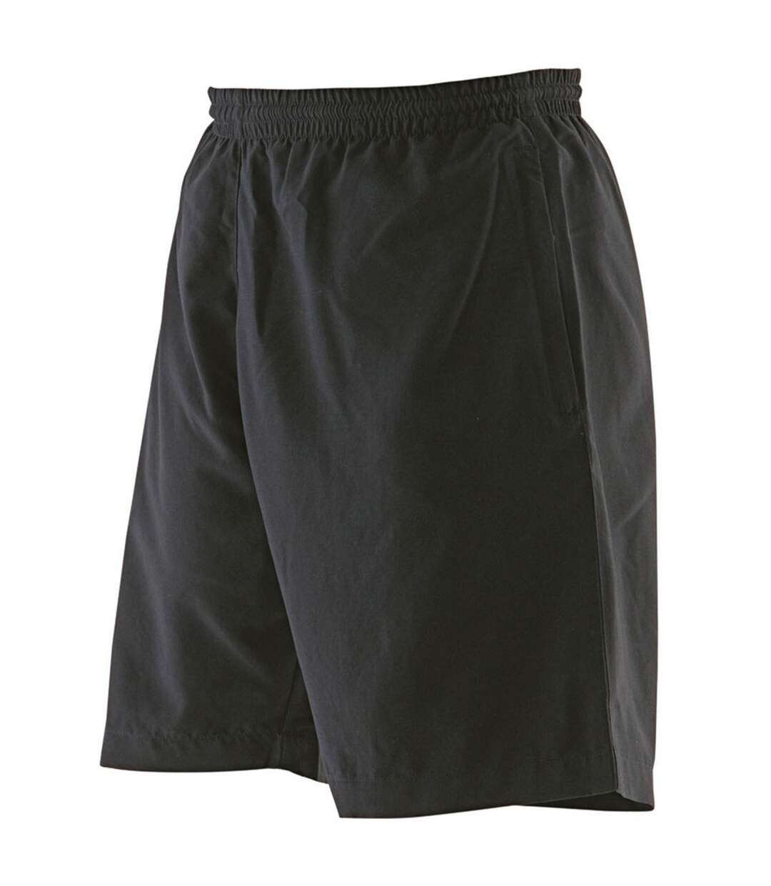 Womens/ladies microfibre shorts black Finden & Hales-1