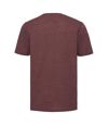 Russell - T-shirt manches courtes HENLEY - Homme (Bordeaux chiné) - UTPC3636