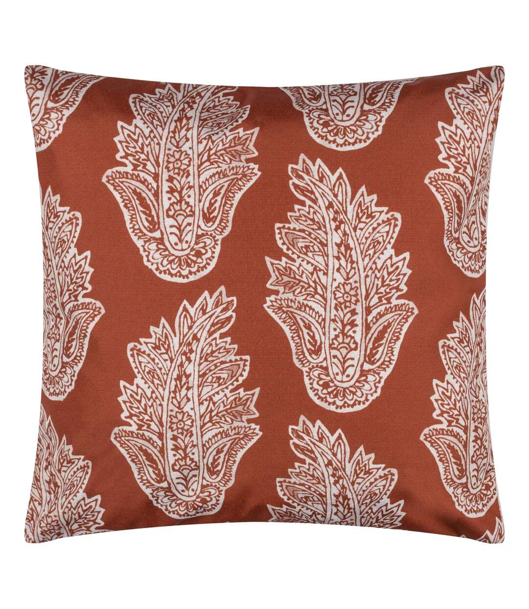 Kalindi paisley outdoor cushion cover 43cm x 43cm terracotta Paoletti