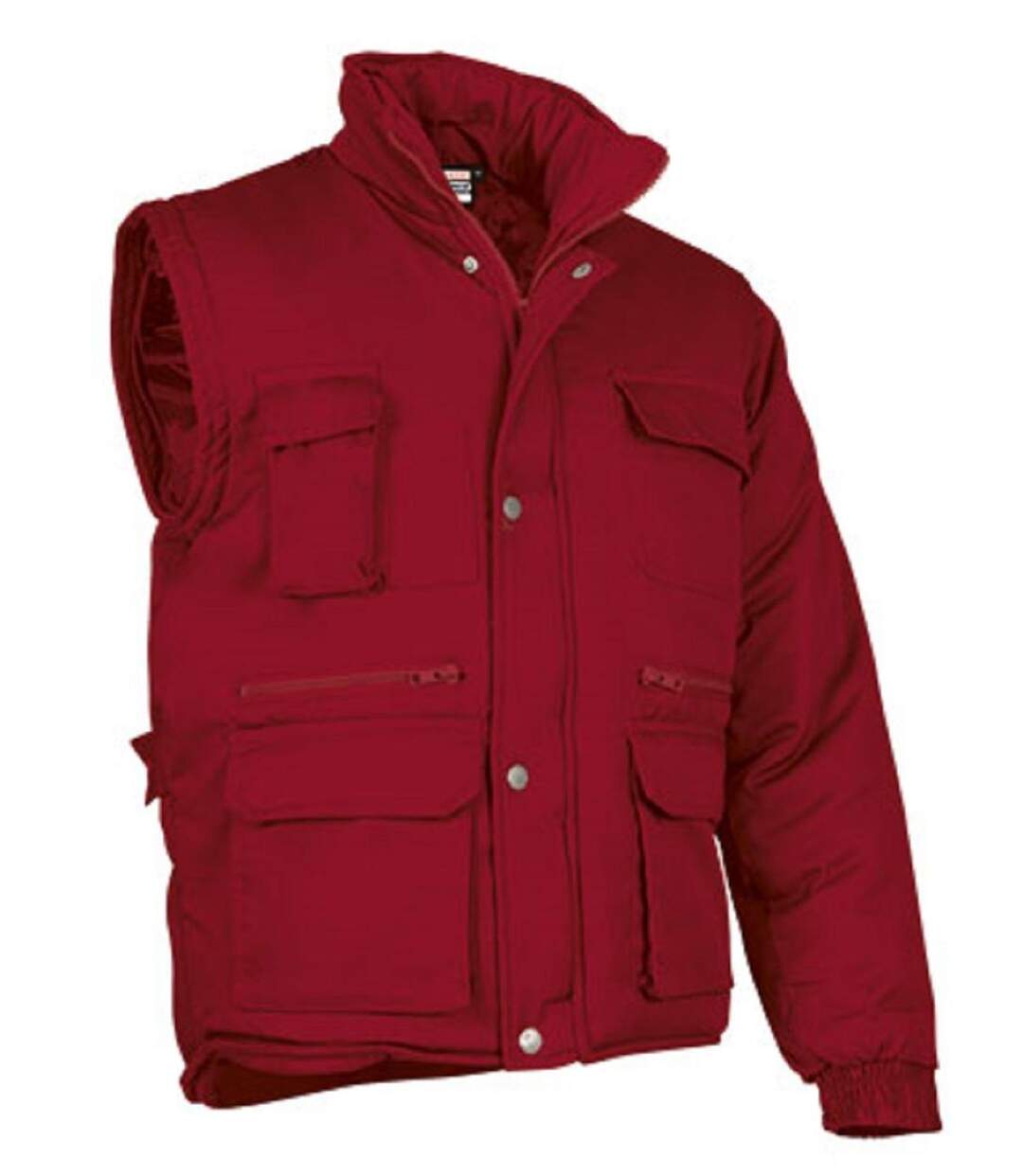 Veste matelassée manches amovibles - Homme - REF MIRACLE - rouge