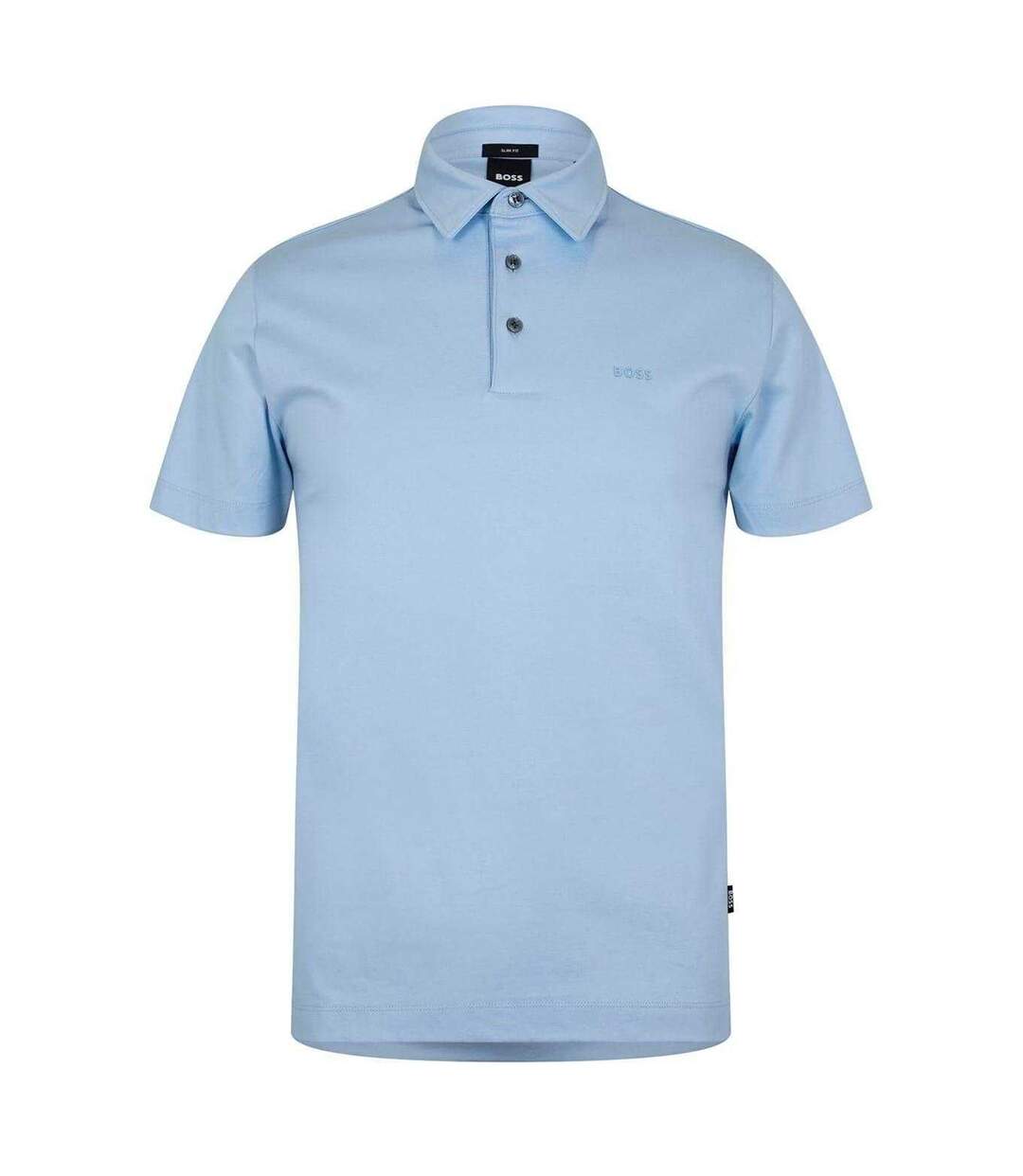 Mens 30 Slim Polo Shirt Pastel Blue Boss-1