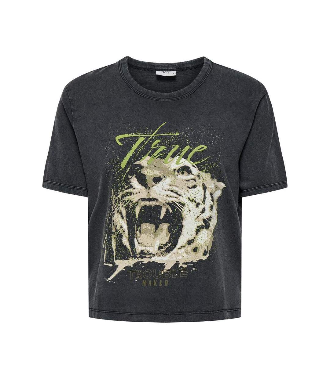 T-shirt noir femme jdy elina-3