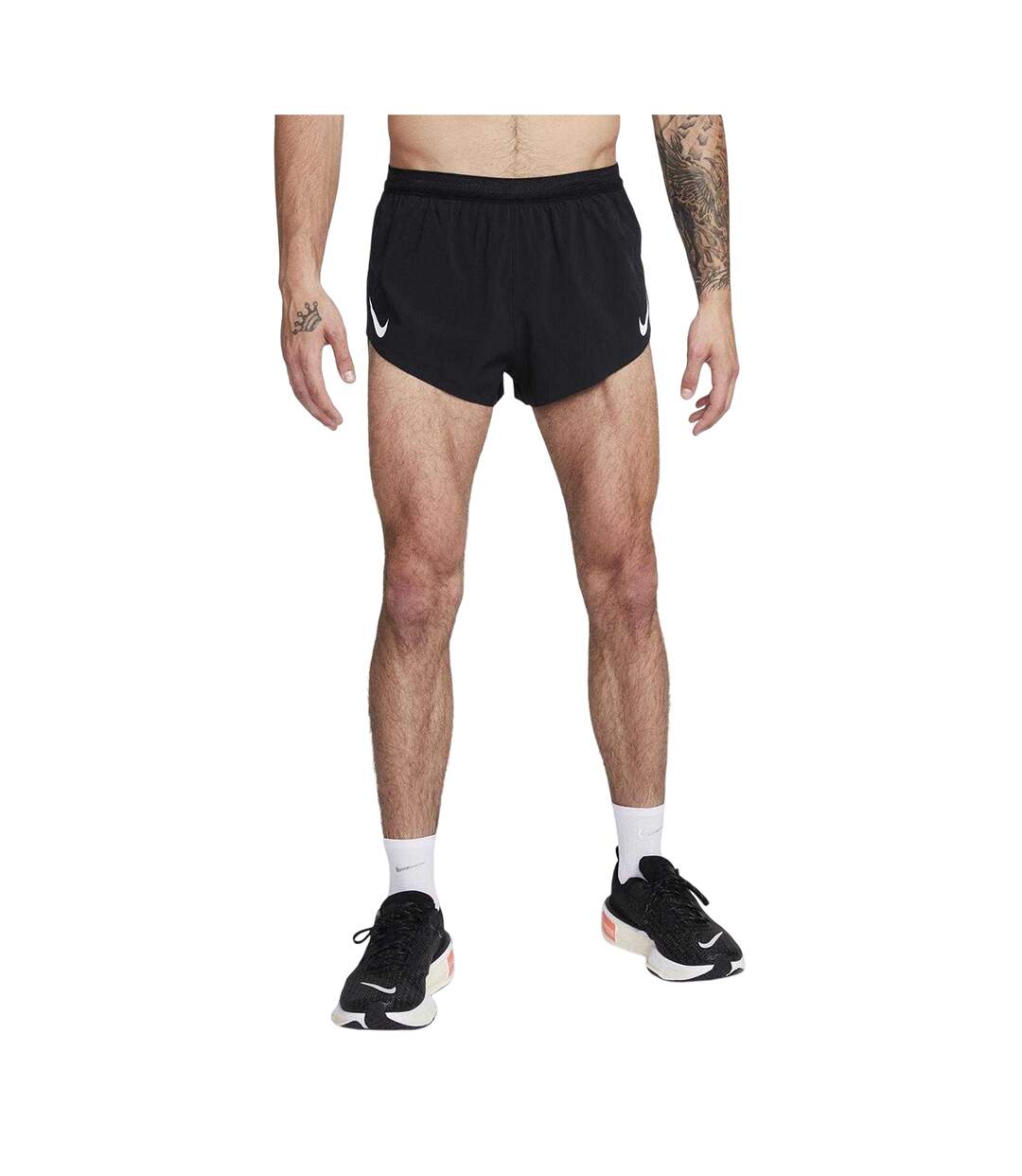 Mens Aero 2 In 1 Running Shorts Black White Nike-3