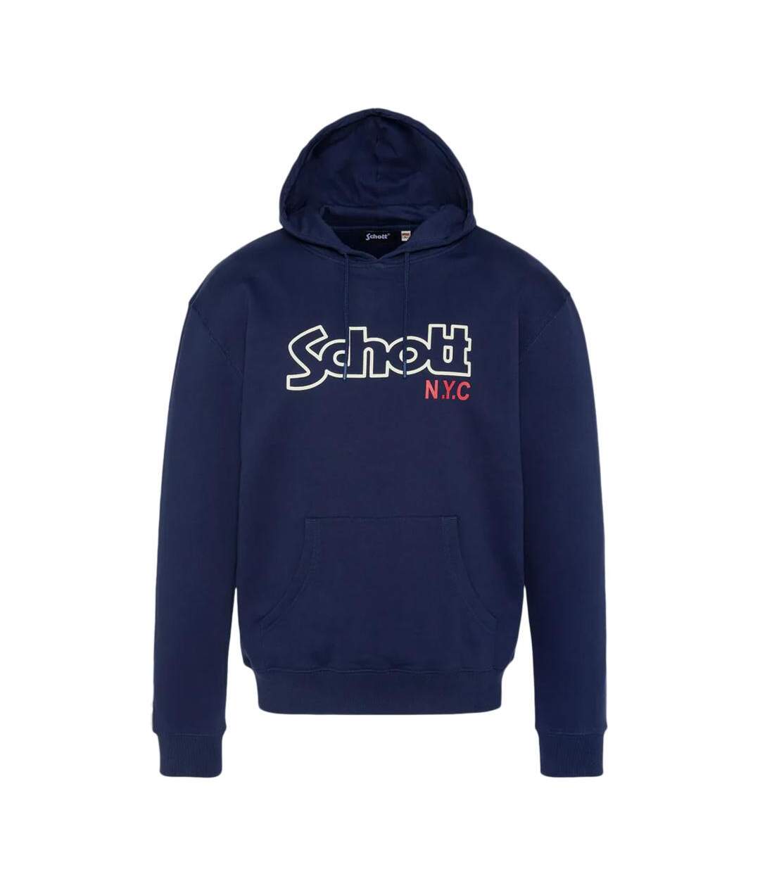 Sweat à capuche marine homme schott sidney-1