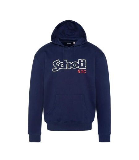 Sweat à capuche marine homme schott sidney
