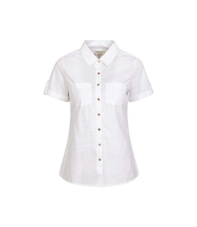 Womens/ladies Coconut Short-sleeved Shirt White Mountain Warehouse