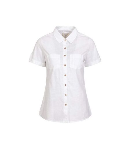 Womens/ladies Coconut Short-sleeved Shirt White Mountain Warehouse