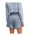 Short Motif/style Motif Écossais Teofila Femme Gris Bleu Boss-3
