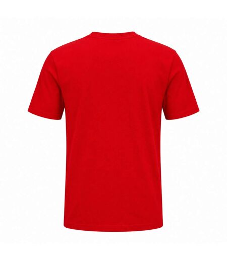 Mens Rubberised Logo Cotton T-shirt Red Boss
